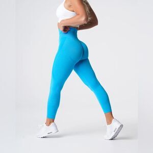 NVGTN Contour Seamless Leggings – Blue, Size XS